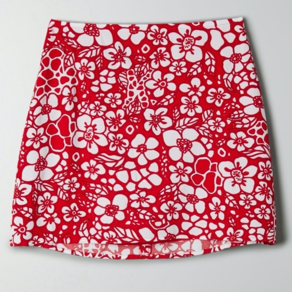 Aritiza Sunday best Bobby skirt Hawaiian print